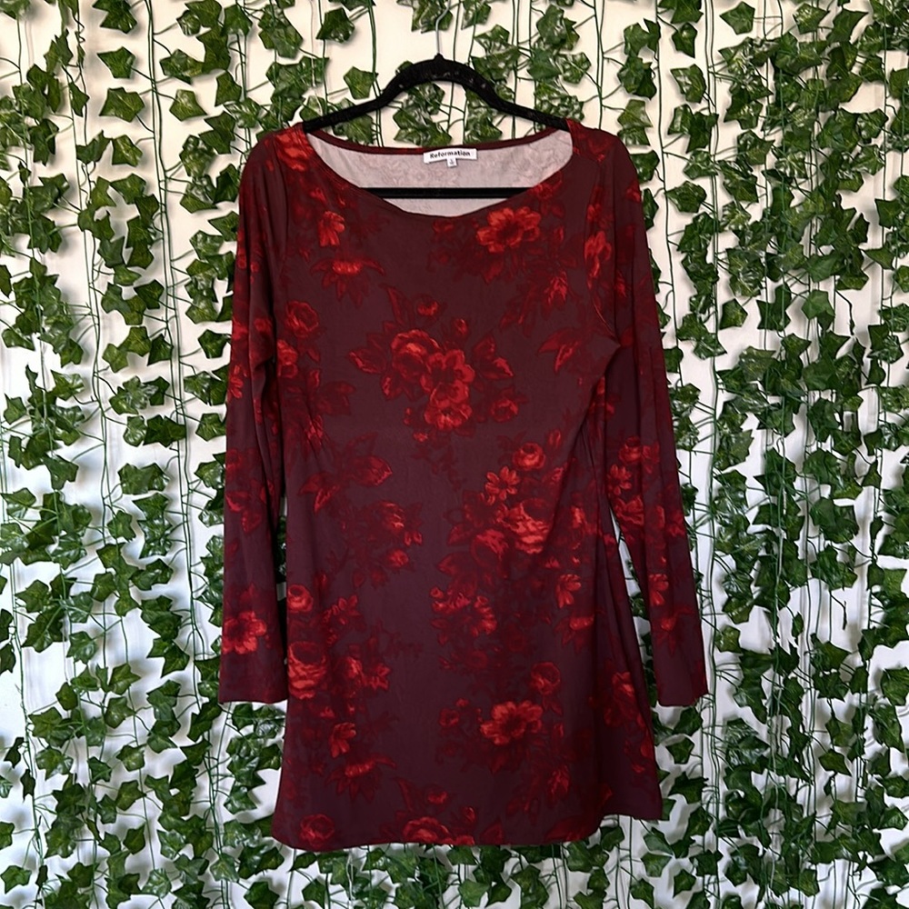 ‼️Last Day to Buy: 8/31‼️ Reformation Jaelynn Knit Dress. Color: Sanguine.
